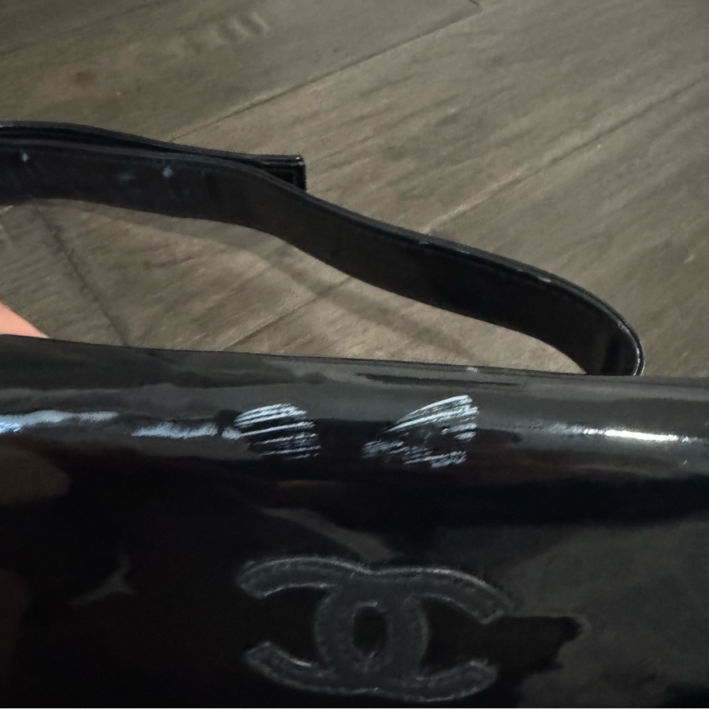 CC Black Patent Leather BUM BAG FANNY PACK - Picture 5 of 8